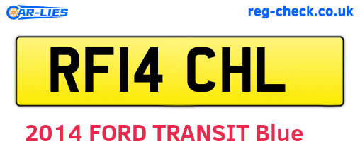 RF14CHL are the vehicle registration plates.