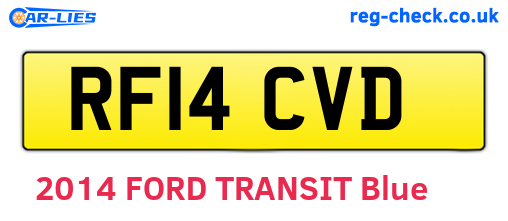 RF14CVD are the vehicle registration plates.