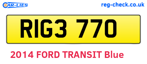 RIG3770 are the vehicle registration plates.