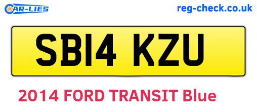 SB14KZU are the vehicle registration plates.