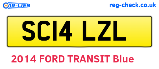 SC14LZL are the vehicle registration plates.