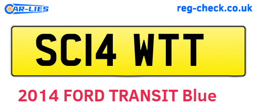 SC14WTT are the vehicle registration plates.