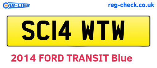 SC14WTW are the vehicle registration plates.