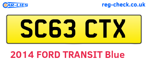 SC63CTX are the vehicle registration plates.