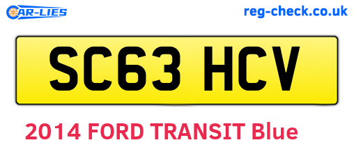 SC63HCV are the vehicle registration plates.