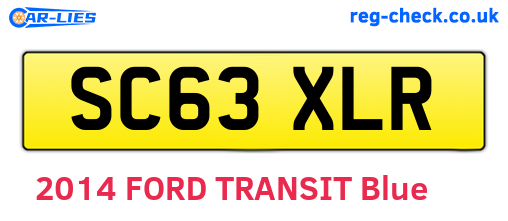 SC63XLR are the vehicle registration plates.