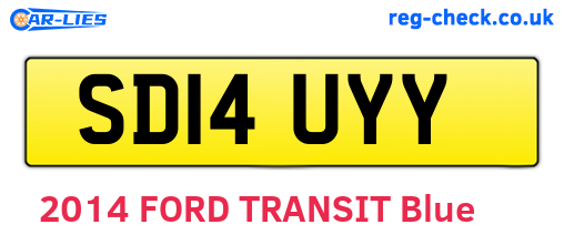 SD14UYY are the vehicle registration plates.