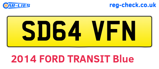 SD64VFN are the vehicle registration plates.