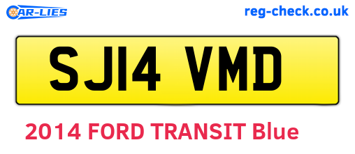 SJ14VMD are the vehicle registration plates.