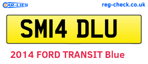 SM14DLU are the vehicle registration plates.