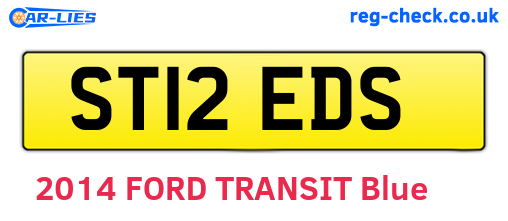 ST12EDS are the vehicle registration plates.