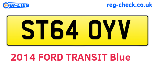 ST64OYV are the vehicle registration plates.