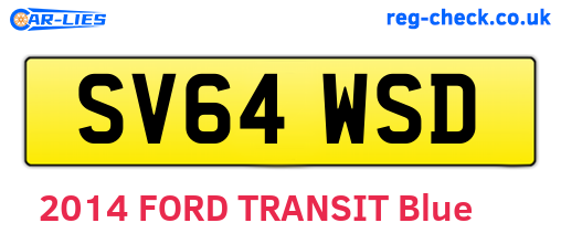SV64WSD are the vehicle registration plates.