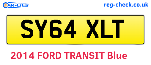 SY64XLT are the vehicle registration plates.