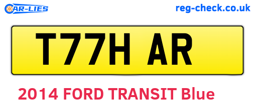T77HAR are the vehicle registration plates.