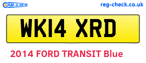 WK14XRD are the vehicle registration plates.