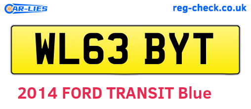 WL63BYT are the vehicle registration plates.
