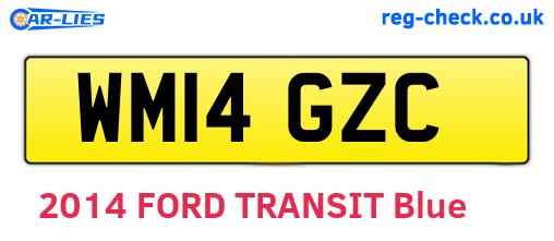 WM14GZC are the vehicle registration plates.