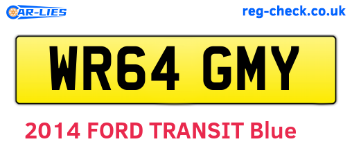 WR64GMY are the vehicle registration plates.