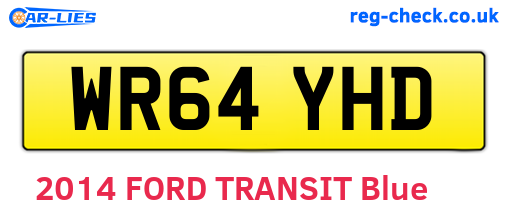 WR64YHD are the vehicle registration plates.