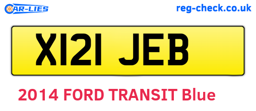 X121JEB are the vehicle registration plates.