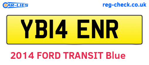 YB14ENR are the vehicle registration plates.