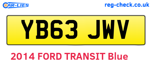 YB63JWV are the vehicle registration plates.