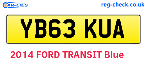 YB63KUA are the vehicle registration plates.