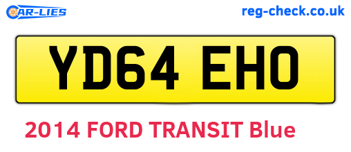 YD64EHO are the vehicle registration plates.