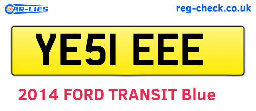 YE51EEE are the vehicle registration plates.