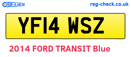 YF14WSZ are the vehicle registration plates.