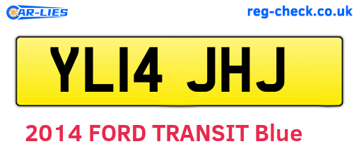 YL14JHJ are the vehicle registration plates.