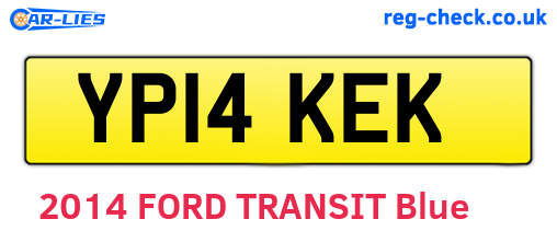 YP14KEK are the vehicle registration plates.