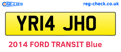 YR14JHO are the vehicle registration plates.