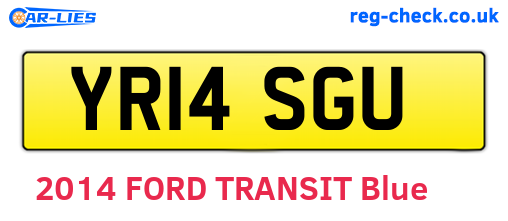YR14SGU are the vehicle registration plates.