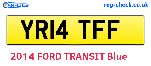 YR14TFF are the vehicle registration plates.