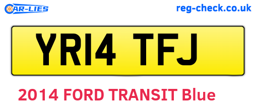 YR14TFJ are the vehicle registration plates.