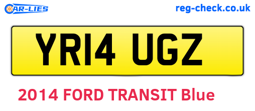 YR14UGZ are the vehicle registration plates.