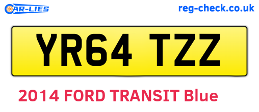 YR64TZZ are the vehicle registration plates.