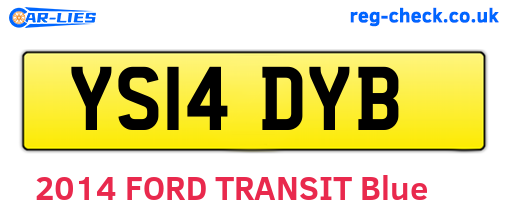 YS14DYB are the vehicle registration plates.