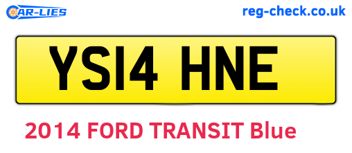 YS14HNE are the vehicle registration plates.