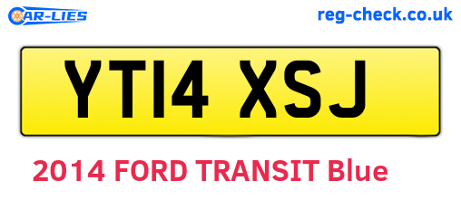 YT14XSJ are the vehicle registration plates.