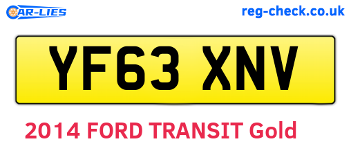 YF63XNV are the vehicle registration plates.