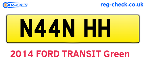 N44NHH are the vehicle registration plates.
