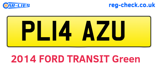 PL14AZU are the vehicle registration plates.