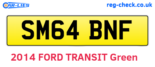 SM64BNF are the vehicle registration plates.