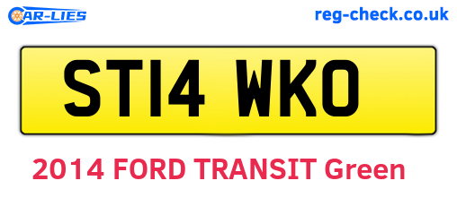 ST14WKO are the vehicle registration plates.