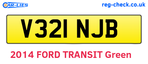 V321NJB are the vehicle registration plates.
