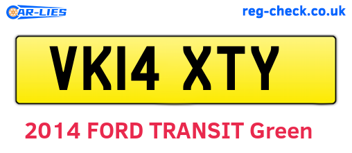 VK14XTY are the vehicle registration plates.