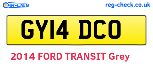 GY14DCO are the vehicle registration plates.